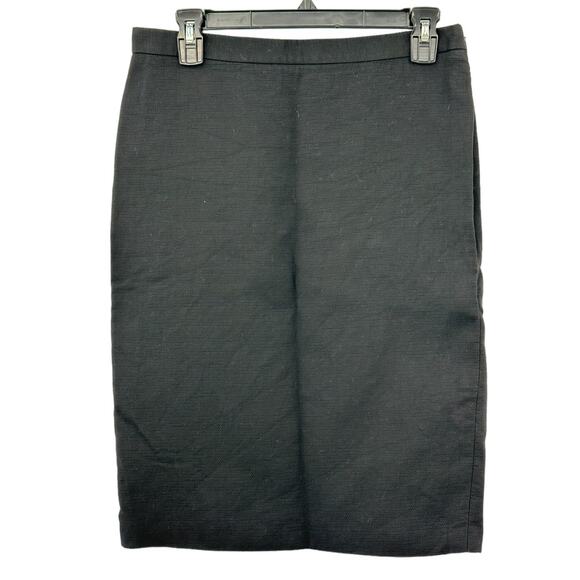Moschino Skirt Womens 8 Black Pencil 100% Cotton Office Work Minimalist Designer - Picture 1 of 9